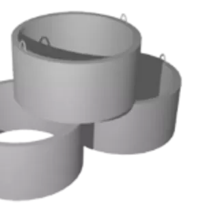Кольца железобетонные КС 7.3 (ход. скоба) размер 700-880-290-90