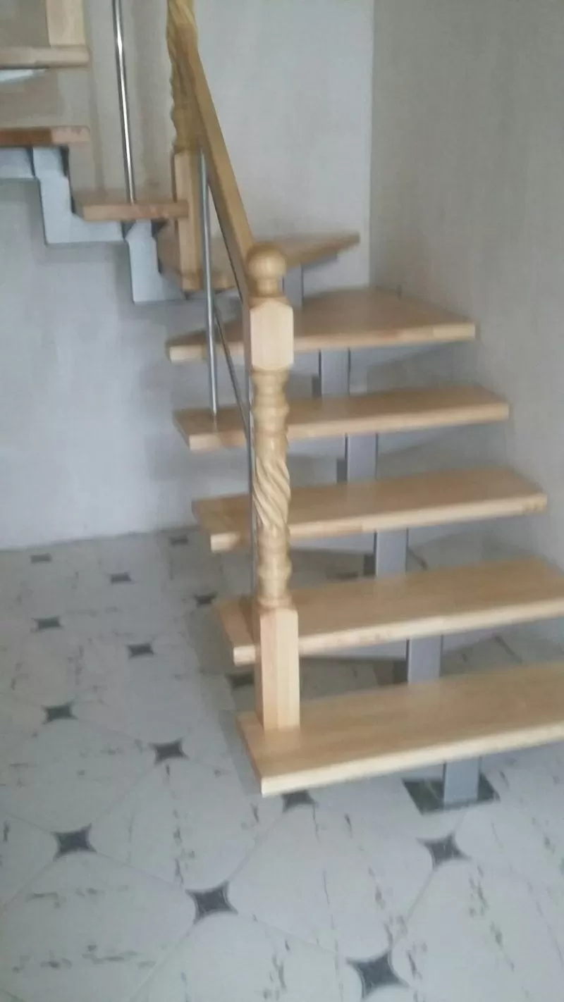 Лестницы (дерево,  металл). Отделка бетонных лестниц деревом 3