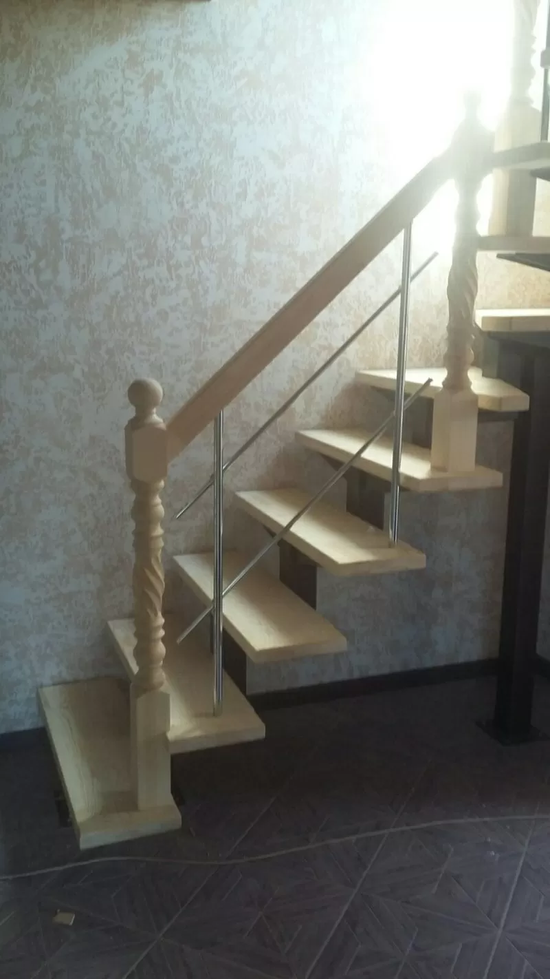 Лестницы (дерево,  металл). Отделка бетонных лестниц деревом 4