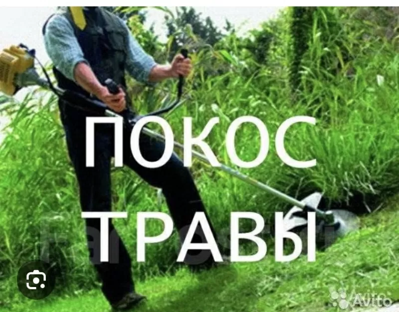Покос травы,  бурьяна